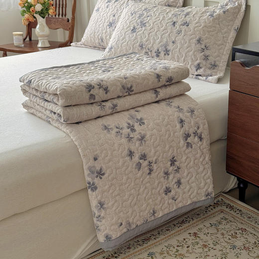 【妈妈辈最喜欢】简约加厚夹棉包边印花卡通床盖三件套 商品图13