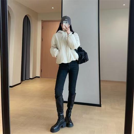 Lu*家同款W-R夹棉防风防水连帽外套 商品图7