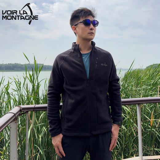 【终身保修】Voir La Montagne/见山 秋季新款D1男士无帽开衫抓绒衣P300保暖 商品图1