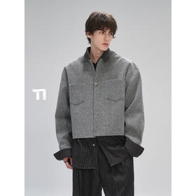 启世录TIWILLTANG“白夜织梦”无领细闪小香风夹克