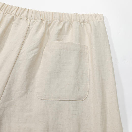 【含亚麻 系带松紧腰】罗蒙女士春秋休闲裤简约百搭舒适透气弹力有型长裤 商品图7