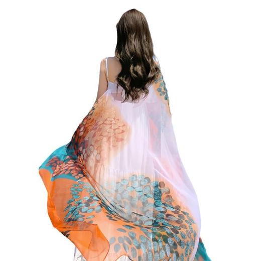 【超美❗️沙滩裙海边披肩】颜值担当「防嗮还出片」靓丽旅行气质风，女薄款防晒外搭民族风旅游配裙子纱巾丝巾L 商品图5