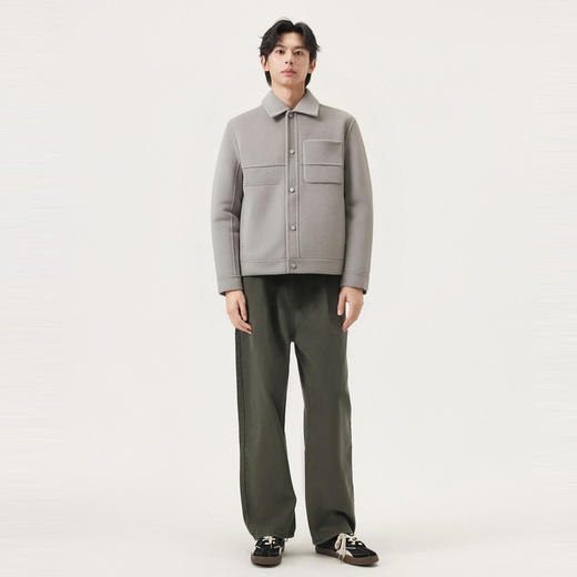 gxg.jeans男装冬季时尚翻领呢夹克J24X214070 商品图4