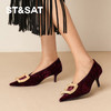 星期六新中式绒面闪扣细高跟SSD3111211 商品缩略图3