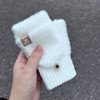 【翻盖两用！舒适又保暖】冬季加厚半指翻盖手套女可爱冬天骑行保暖针织学生可写字打字手套。rc 商品缩略图3