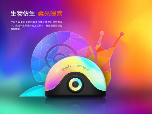 Fenix菲尼克斯CL20R V2.0可充电露营灯小巧小蜗牛usb直充LED户外帐篷灯 商品图7