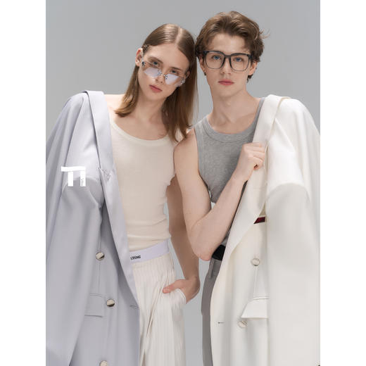 启世录TIWILLTANG“格律不羁”先锋廓形大衣 商品图1