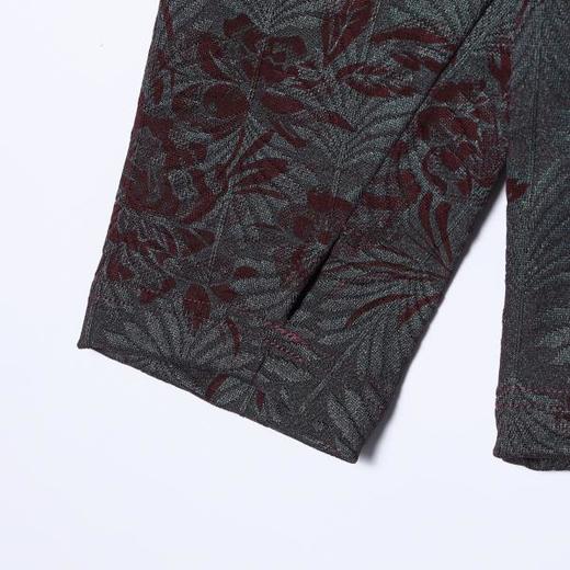 T4864SDSA秋冬新款痞帅男装国风撞色植物花卉提花半高领长袖T恤百搭潮 商品图4