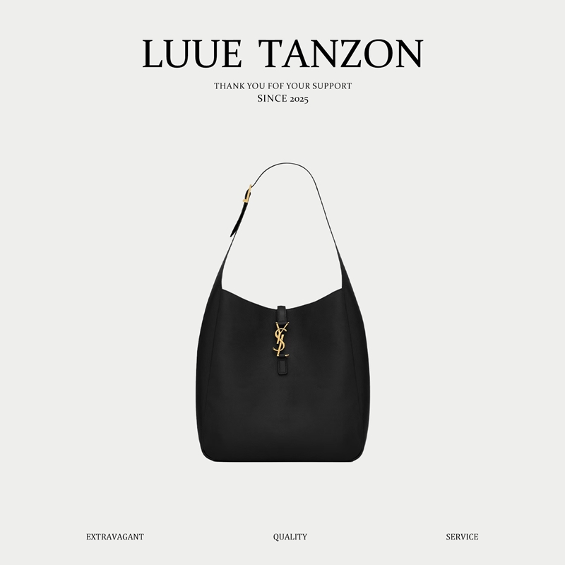 圣罗兰 LE5A7钩扣开合设计 牛皮HOBO包手提单肩包 购物袋 大号 rose同款（LZ）