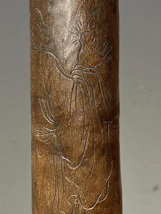 天然桂皮雕罗汉纹臂搁，顺丰包邮 商品图3