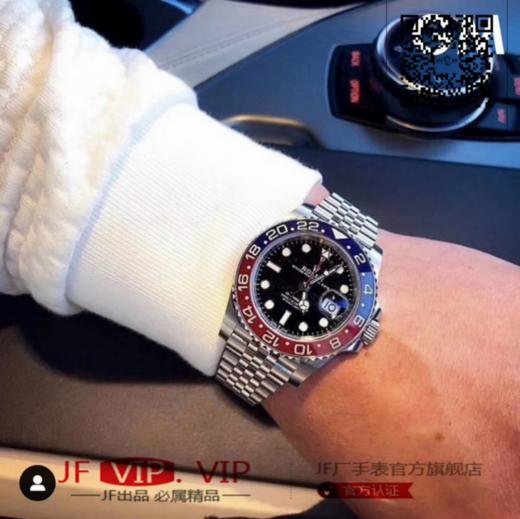 GM劳力士可乐圈格林尼治二GMT  Master ll，一个大特色莫过于红蓝色的高科技陶瓷圈、蚝式904钢材表壳、经典五珠链设计以及新一代2836机芯 商品图6