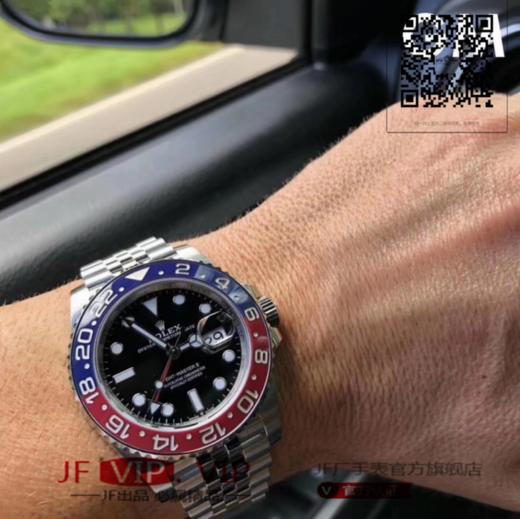 GM劳力士可乐圈格林尼治二GMT  Master ll，一个大特色莫过于红蓝色的高科技陶瓷圈、蚝式904钢材表壳、经典五珠链设计以及新一代2836机芯 商品图1