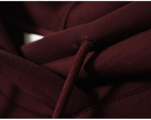 车厘子红连帽卫衣/外套，夹心空气棉面料，饱满有型【预售3-7天发货】 商品图7