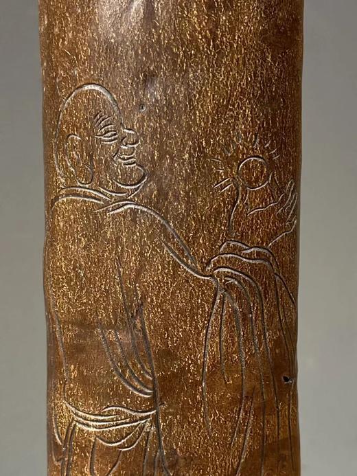 天然桂皮雕罗汉纹臂搁，顺丰包邮 商品图13