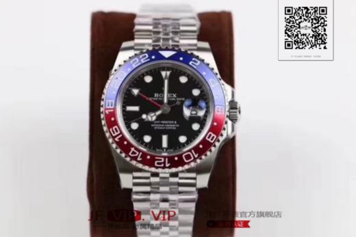 GM劳力士可乐圈格林尼治二GMT  Master ll，一个大特色莫过于红蓝色的高科技陶瓷圈、蚝式904钢材表壳、经典五珠链设计以及新一代2836机芯 商品图5