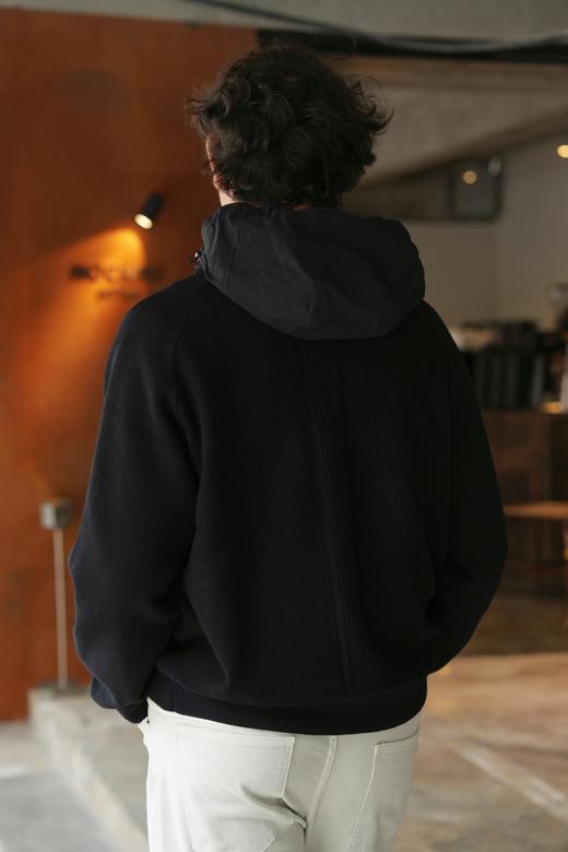 53144150拼接带帽针织外套 商品图2