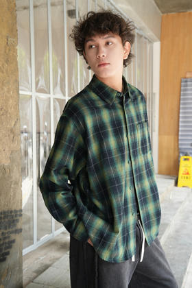 E533525453格纹衬衫外套