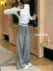 <曾小咸推荐>设计感撞色灰色休闲裤 商品缩略图6