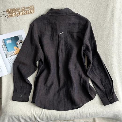 C55280#亚麻松弛感老钱衬衫 商品图3