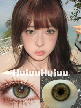 <大直径/中直径>PUFF GIRL-牛油果脆片 绿-14.5-14.2mm【半年抛/日抛十片装 0-1000度 含525/575】