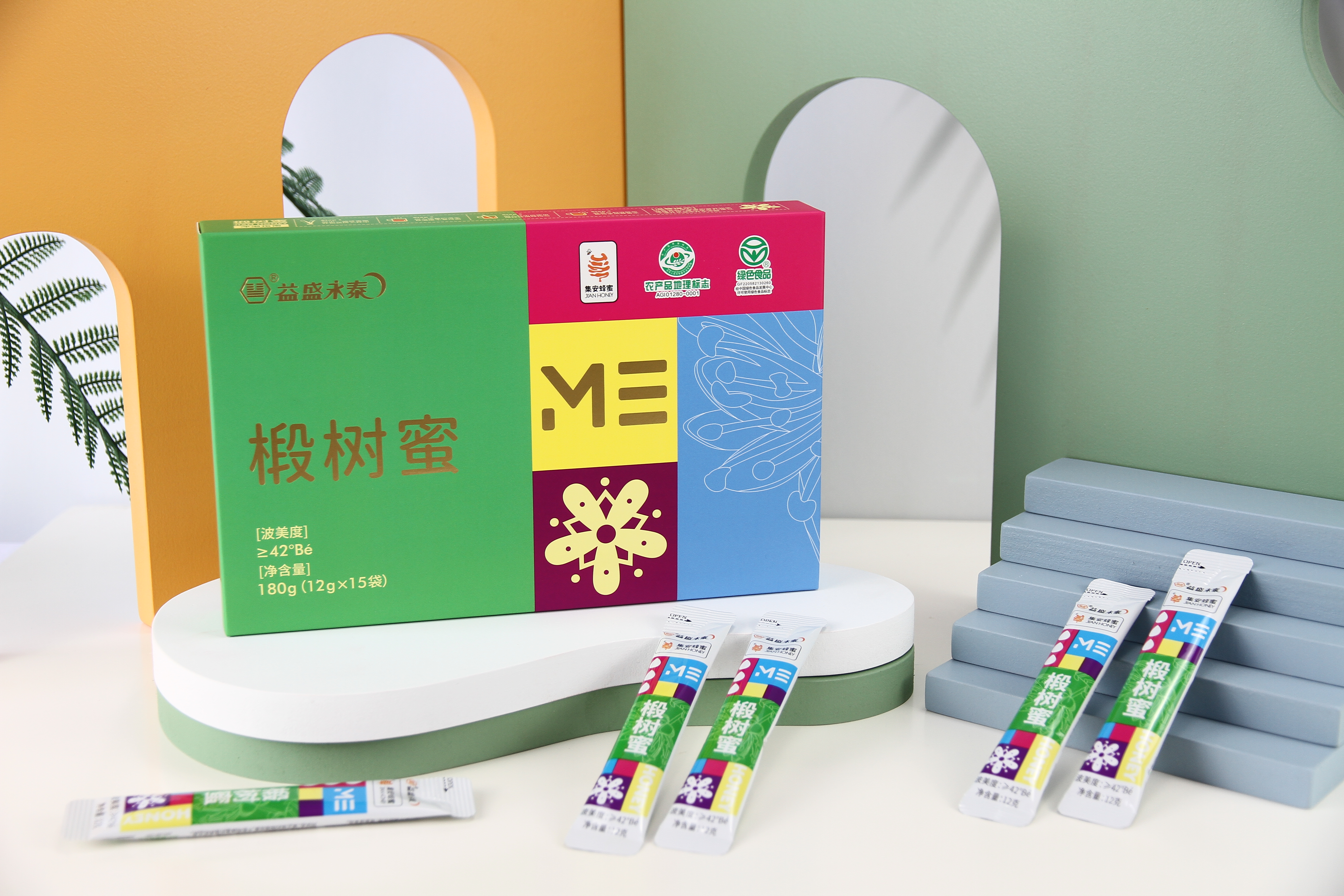 缤纷系列  袋蜜伴手礼（椴树蜜、杨槐蜜、百花蜜、紫椴蜜）12g*15条