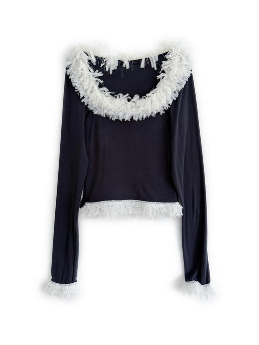 Kaiy Xiao 魔法系列 雪人流苏方领长袖上衣 商品图3