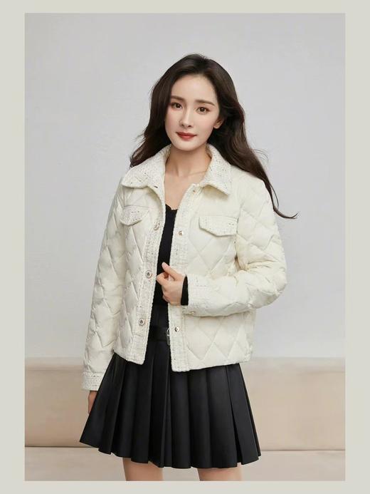 90白鸭绒绒小香风轻薄羽绒服外套 商品图8