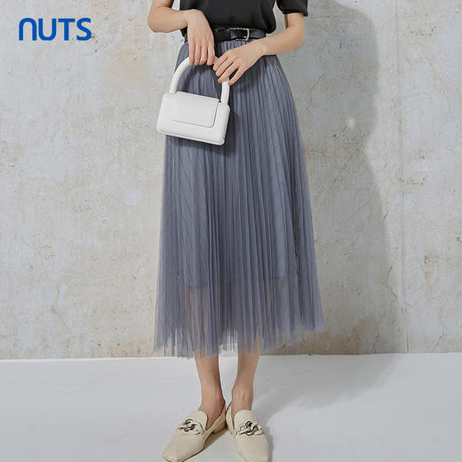 NUTS商场同款春秋高腰显瘦A字百搭时尚网纱半身长裙女231063153 商品图2