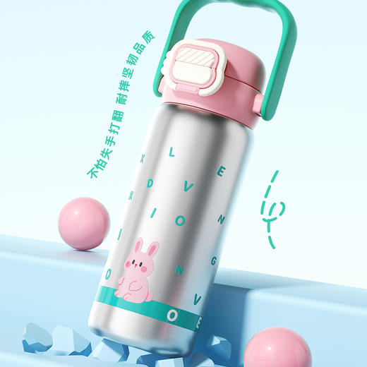 杯趣春日向往316L不锈钢保温杯小拎壶大容量双饮盖B-2052 商品图9