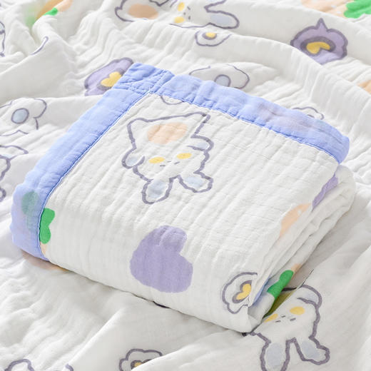 【四季通用❗六层纱布浴巾盖毯】初生儿纯棉a类，高密度纯棉，吸湿透气柔软蓬松，细选材料使用安心，卡通新生儿包被宝宝盖毯包巾婴儿浴巾QQ 商品图7