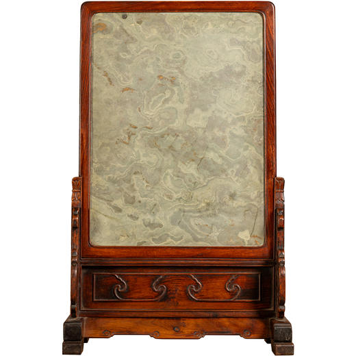 清	黄花梨镶绿石大插屏 商品图5