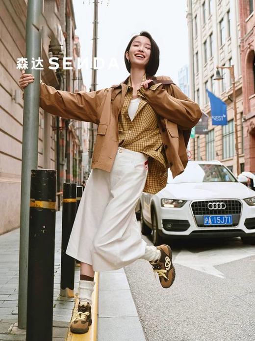 【云粉节】BF楼 森达马丁撞色高帮鞋2025冬季新款复古厚底德训休闲鞋XTW01吊牌价899活动价399 商品图2