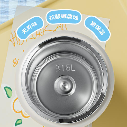 杯趣高颜值小猫日记316L保温杯小拎壶大容量双饮盖 商品图3