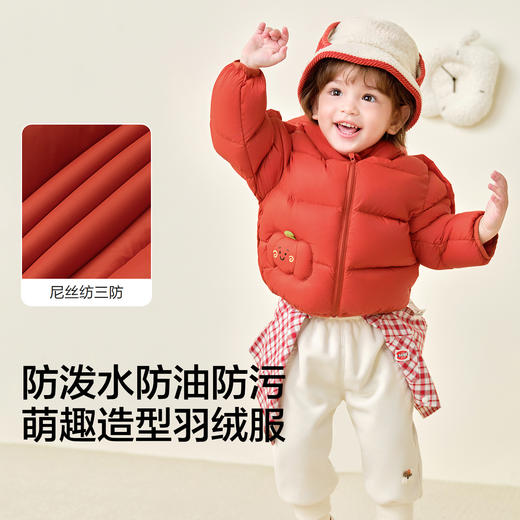 巴拉巴拉balaOne儿童羽绒服宝宝女童男童2025年冬季可爱三防外套 商品图3