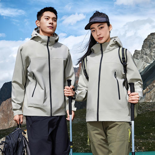 金莱克男女款防风防水户外轻量化三层压胶硬壳二级冲锋衣JLK25761 商品图7