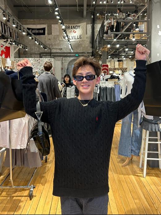 经典款！！拉夫劳伦男士小马刺绣绞花套头毛衣麻花毛衣 商品图0