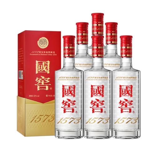【平价福利】泸州老窖 国窖1573 浓香型白酒 52度 500ml*6 原箱 商品图0