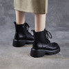 ZM 258705真皮厚底增高马丁靴英伦风复古系带经典小短靴 商品缩略图1