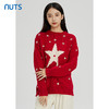 NUTS商场同款秋冬款红色气质半高领宽松毛织套头衫女241052593 商品缩略图3