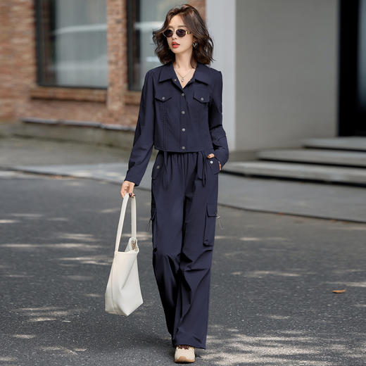 WZNH90033时尚套装女2025秋装新款女装韩版气质优雅时尚工装范儿三件套潮 商品图3