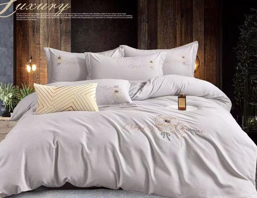 氛围感肌理磨毛全棉刺绣四件套G117900068 商品图1