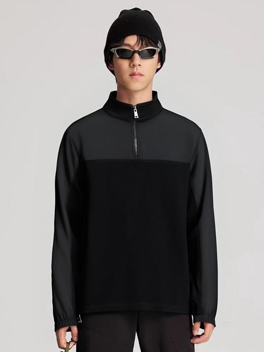 【380克高克重 版型显瘦 撞色拼接】Schenvega撞色半开领卫衣（B49-2508） 商品图4