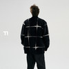 TIWILLTANG启世录“星宇际焕 "仿貂毛休闲格子提花开衫毛衣针织男 商品缩略图3