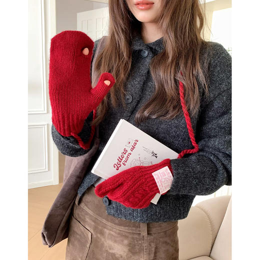 韩系布标针织女包套手套-纪念日百货门店同款166295478 商品图2