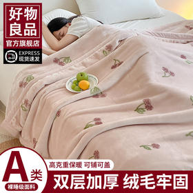 双层加厚冬季毛毯 拉舍尔毯秋冬季盖毯 沙发午睡毯 单人宿舍毯子