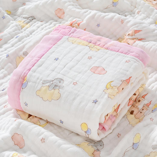 【四季通用❗六层纱布浴巾盖毯】初生儿纯棉a类，高密度纯棉，吸湿透气柔软蓬松，细选材料使用安心，卡通新生儿包被宝宝盖毯包巾婴儿浴巾QQ 商品图3