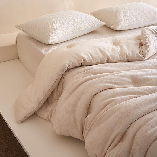 【棉麻黄金蚕蛹被芯】棉麻黄金蚕蛹被芯提花被子秋冬被四季被 商品图3