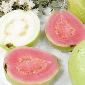 【顺丰京东包邮】轻食代餐水果 | 广西奶油芭乐/红心芭乐 新鲜水果 番石榴 中果/大果 4.7-5斤彩箱装[一种水果，两种口感。]