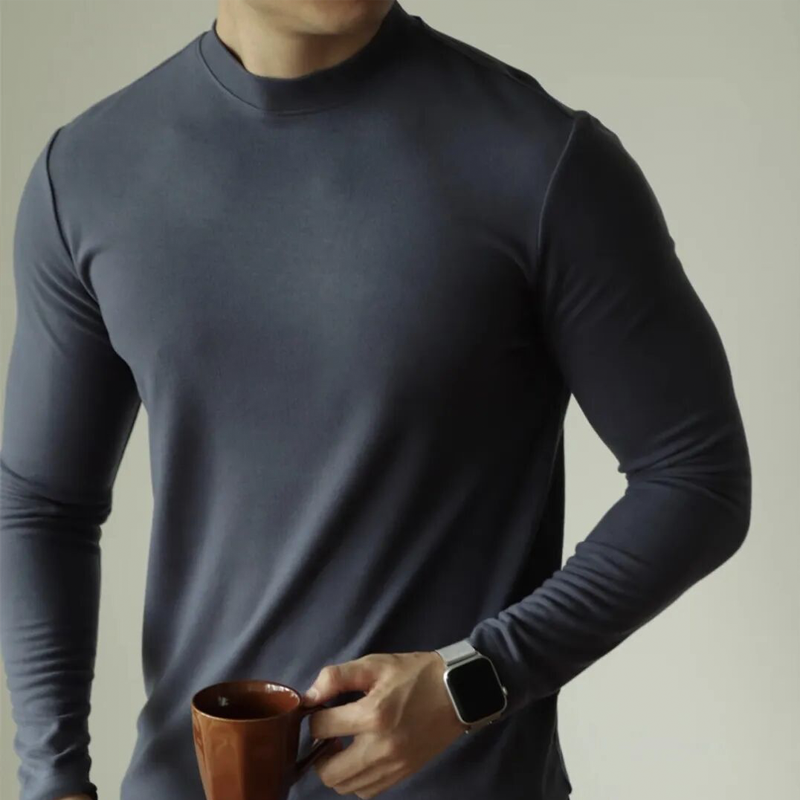 2件装【远红外升温3.6℃ 内搭保暖 单穿有型】罗蒙男士双面德绒打底衫（爆仓7-10天发货）