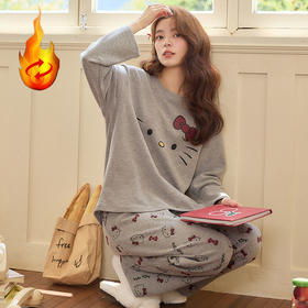 德绒睡衣女秋冬季保暖长袖韩版ins风学生宿舍可外穿家居服套装冬韩系家居服